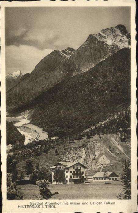 Hinterriss Tirol Alpenhof Risser Lalider Falken
