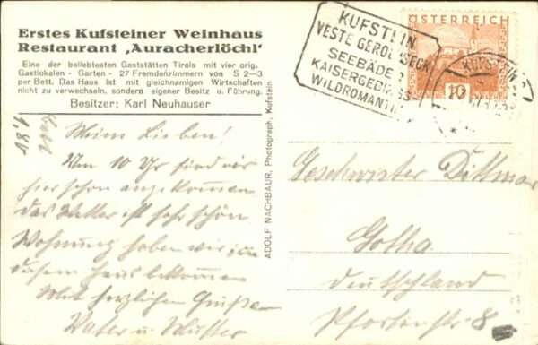 Kufstein Tirol Auracher Weinhaus Restaurant – Bild 2