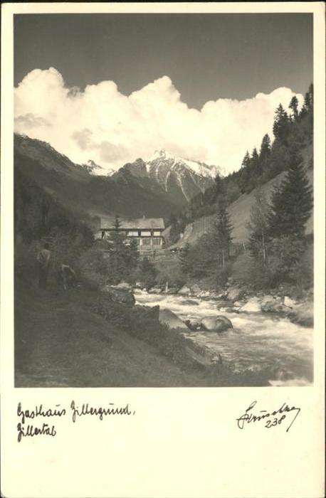 Mayrhofen Zillertal [Handschriftlich] Gasthaus Zillergrund