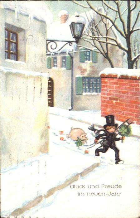 Schornsteinfeger Schwein Neujahr