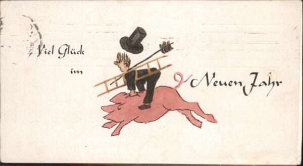 Schornsteinfeger Schwein Neujahr