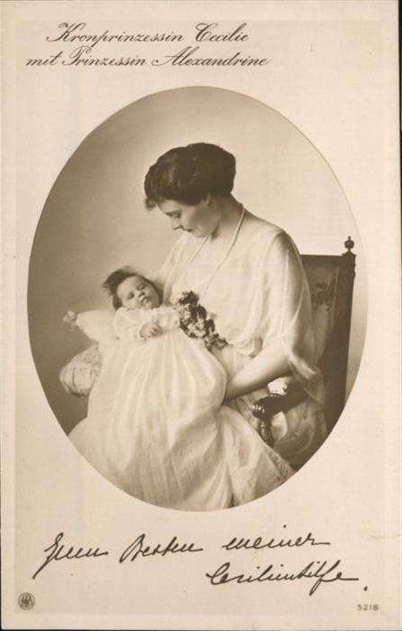 Adel Preussen Kronprinzessin Cecilie Prinzessin Alexa