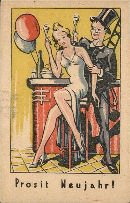 Schornsteinfeger Neujahr Frau Sekt