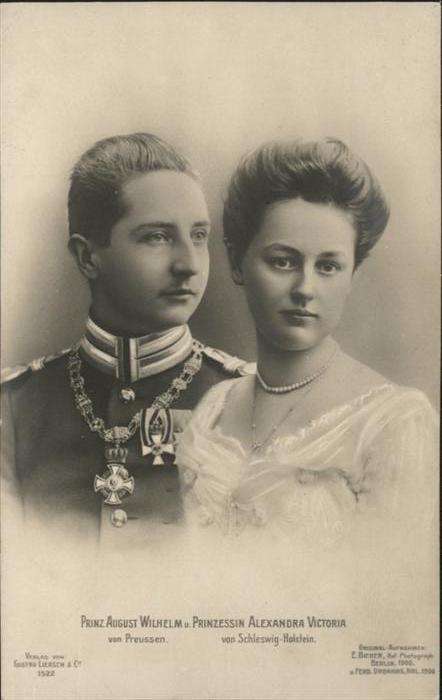 Adel Preussen Prinz August Wilhelm Prinzessin Alexand