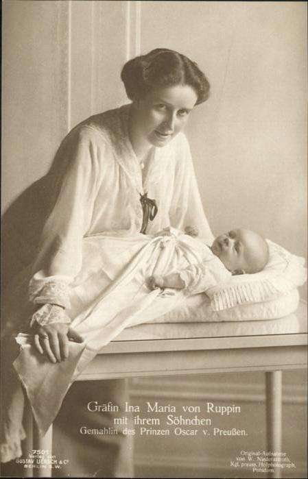 Adel Preussen Gräfin Ina Maria von Ruppin Sohn Kind