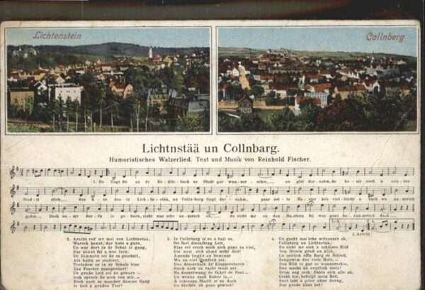 Liederkarte Lichtenstein Collnberg Lichtnstää un Co