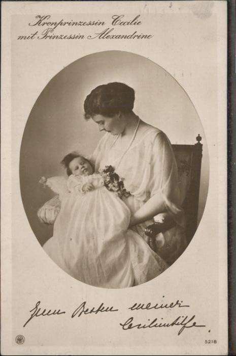 Adel Preussen Kronprinzessin Cecilie Prinzessin Alexa