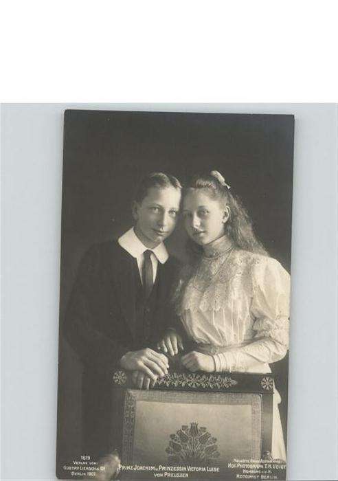 Adel Preussen Prinz Joachim Prinzessin Victoria Luise