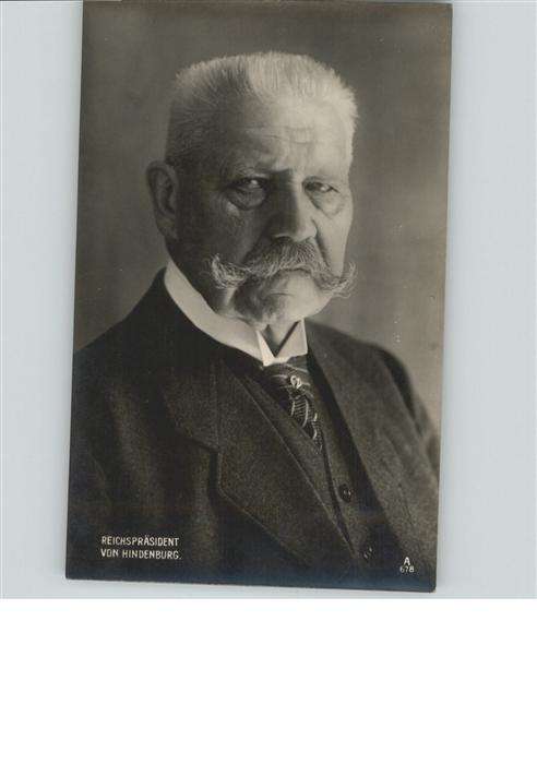 Hindenburg Reichspräsident