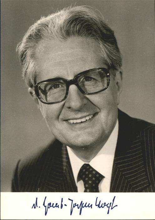 Politiker Dr Hans Jochen Vogel SPD