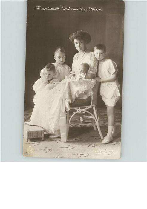 Adel Preussen Kronprinzessin Cecilie Kinder Söhne