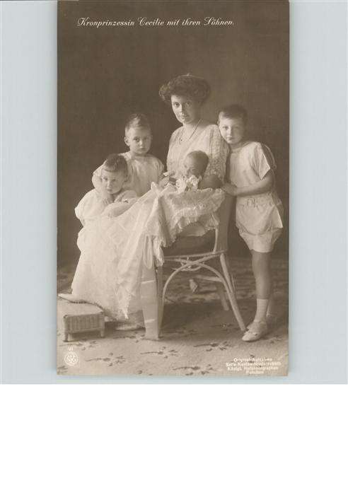 Adel Preussen Kronprinzessin Cecilie Kinder Söhne
