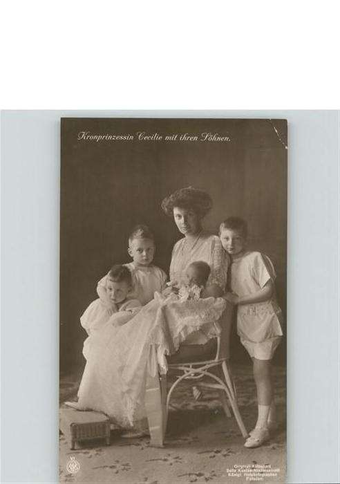 Adel Preussen Kronprinzessin Cecilie Kinder Söhne