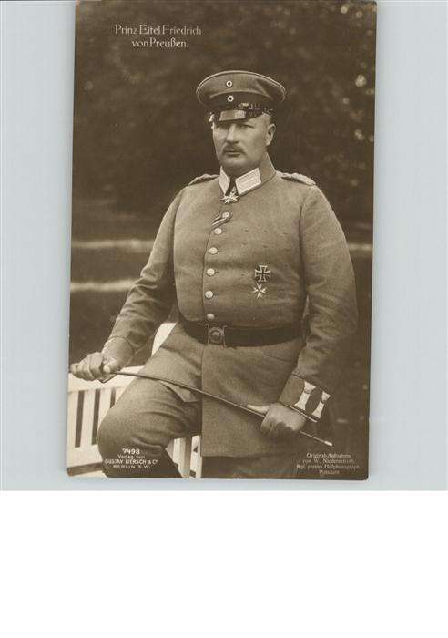 Adel Preussen Prinz Eitel Friedrich
