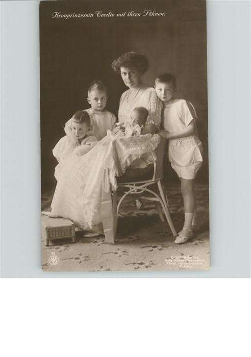 Adel Preussen Kronprinzessin Cecilie Kinder Söhne
