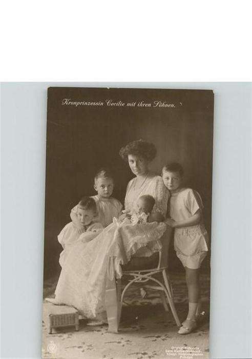 Adel Preussen Kronprinzessin Cecilie Kinder Söhne