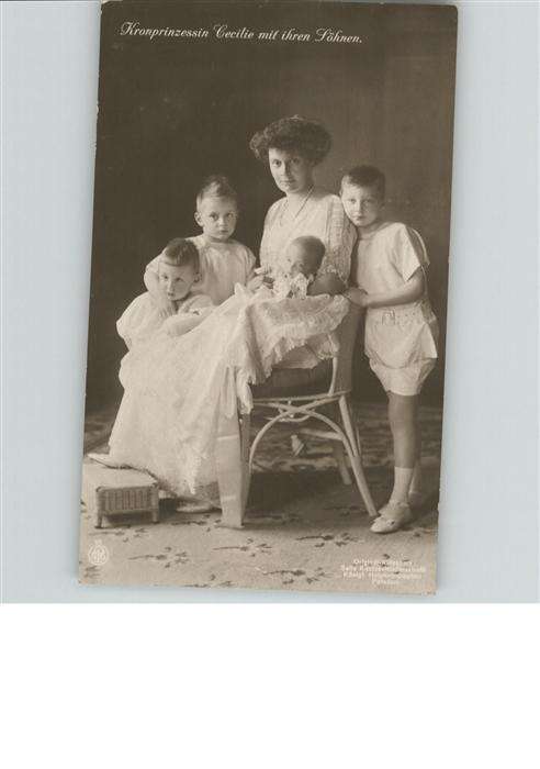 Adel Preussen Kronprinzessin Cecilie Kinder Söhne