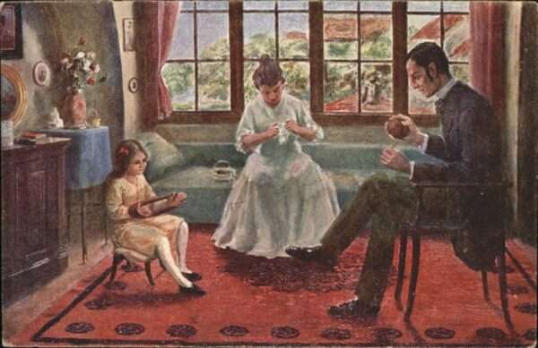 Handarbeit Stricken Familie