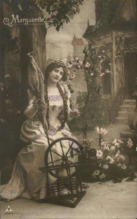 Spinnen Handwerk Spindel Marguerite