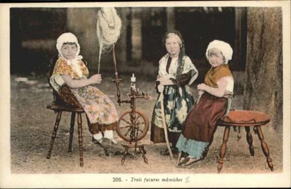 Spinnen Handwerk Spindel Trachten Kinder