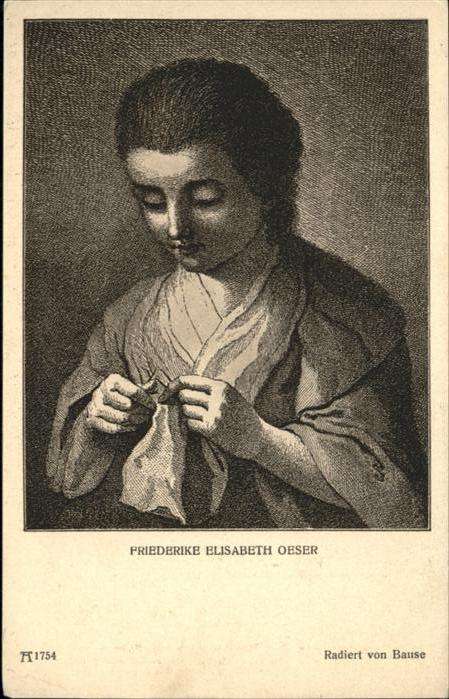 Handarbeit Friederike Elisabeth Oeser Künstler Bau