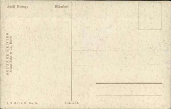 Handarbeit Nähen Künstler Adolf Hering Näharbeit – Bild 2