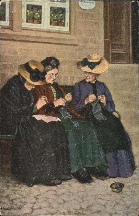 Handarbeit Stricken Künstler Albrecht Biedermann