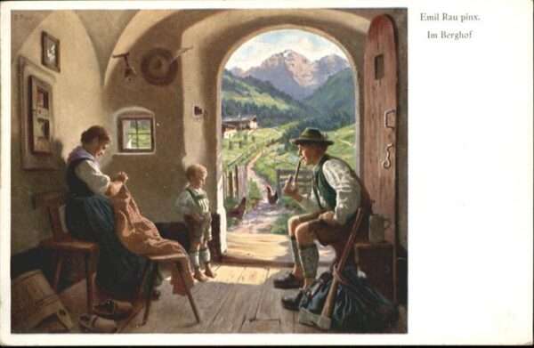 Handarbeit Künstler Emil Rau Berghof Trachten Pfei