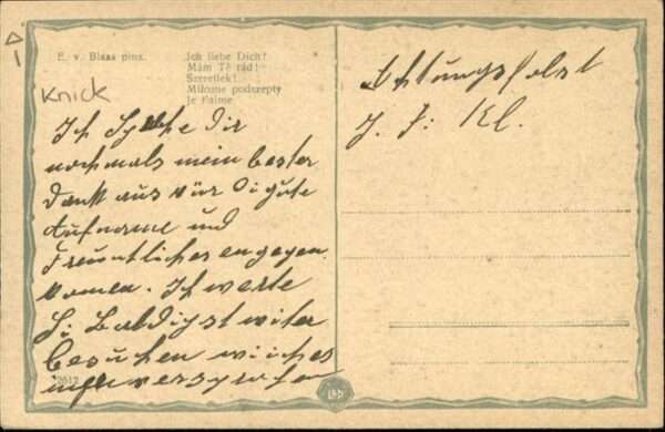 Handarbeit Nähen Poesie Künstler E. v. Blaas Ich L – Bild 2