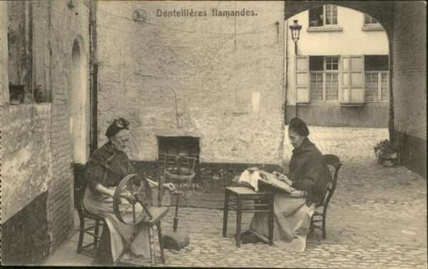 Spinnen Handwerk Spindel Handarbeit Dentellieres flamand