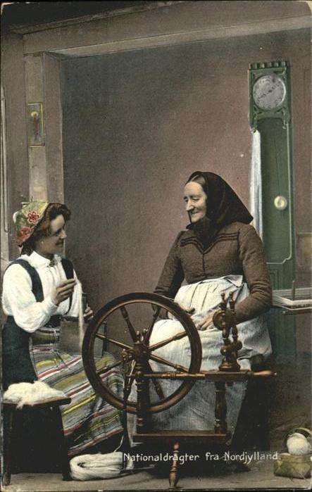 Spinnen Handwerk Spindel Uhr Trachten