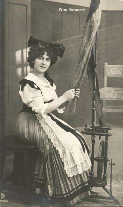 Spinnen Handwerk Spindel Tracht Wini Grabitz