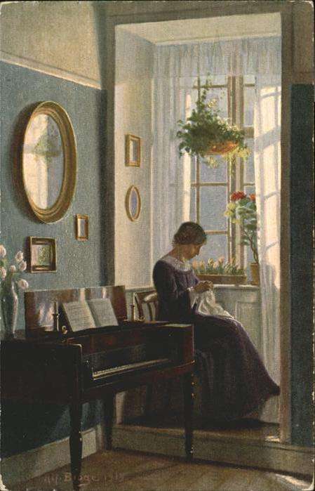 Handarbeit Nähen Klavier Künstler Alfred Broge Im