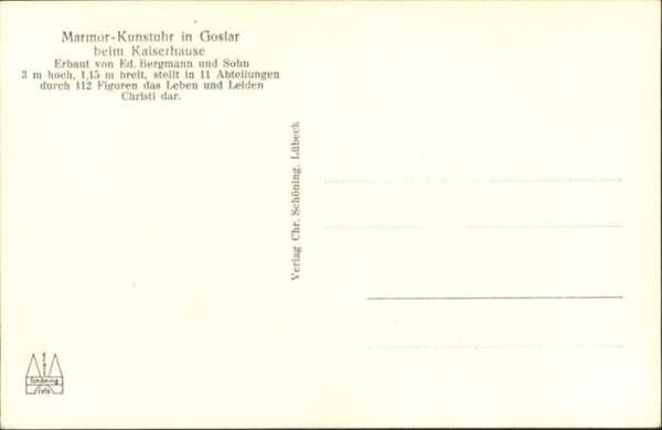Uhren Marmor Kunstuhr Goslar – Bild 2