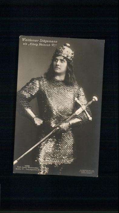 Schauspieler Waldemar Stägemann König Heinrich VI