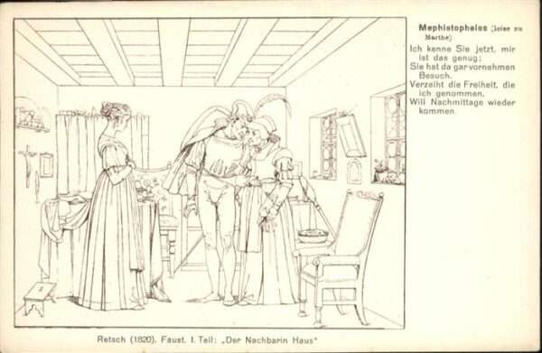 Goethe Johann Wolfgang von Retsch Faust Der Nachbarin Haus