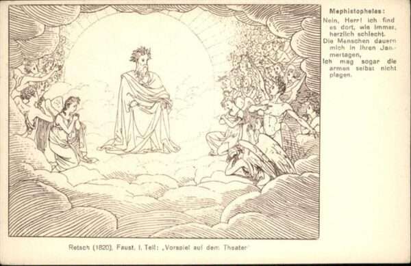 Goethe Johann Wolfgang von Retsch Faust Vorspiel aud dem Theater