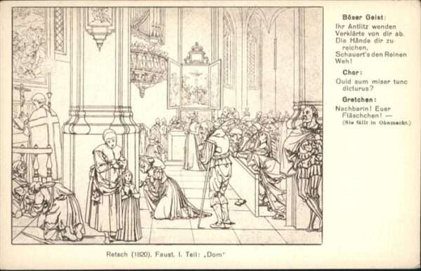 Goethe Johann Wolfgang von Retsch Faust Dom