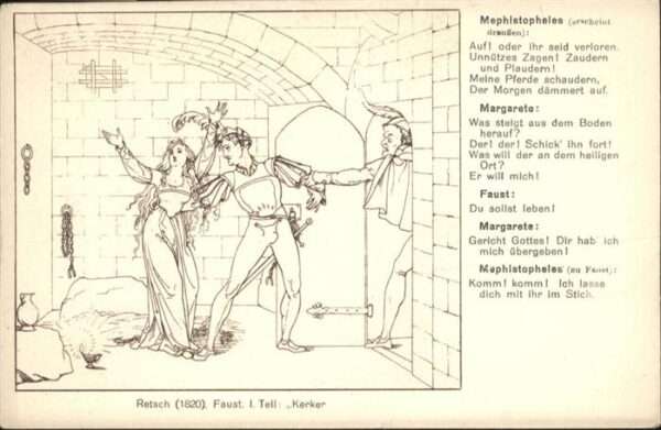 Goethe Johann Wolfgang von Retsch Faust Kerker
