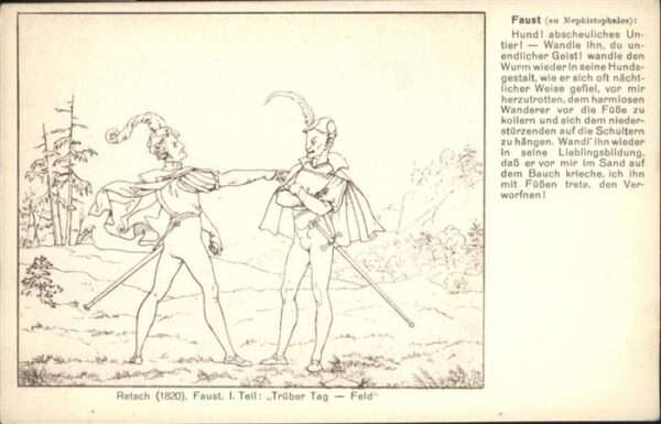 Goethe Johann Wolfgang von Retsch Faust Trüber Tag Feld