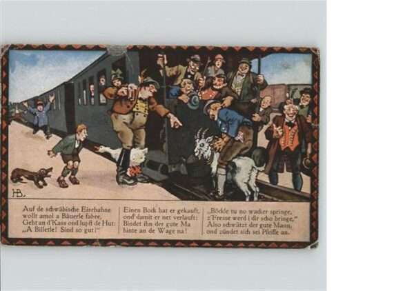 Eisenbahn Humor Künstler HB Bock