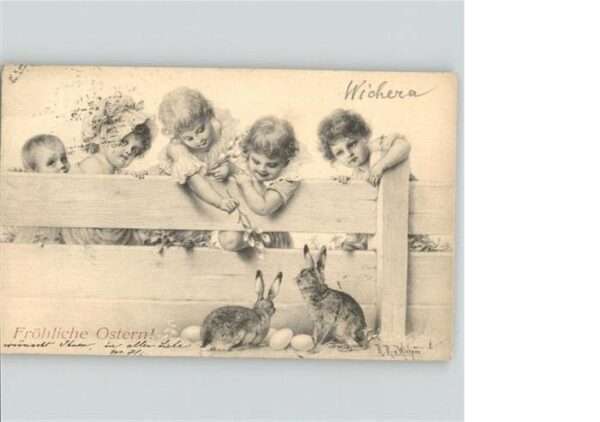 Ostern Easter Paques Kinder Hasen