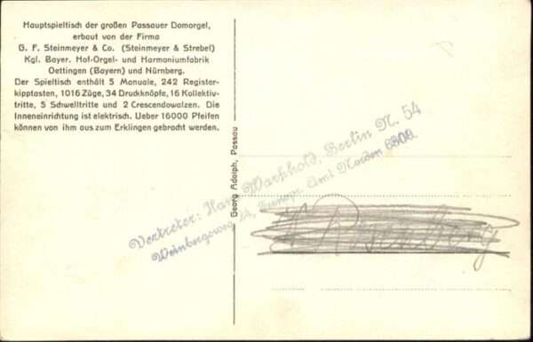 Klavier Spieltisch Passau Domorgel – Bild 2