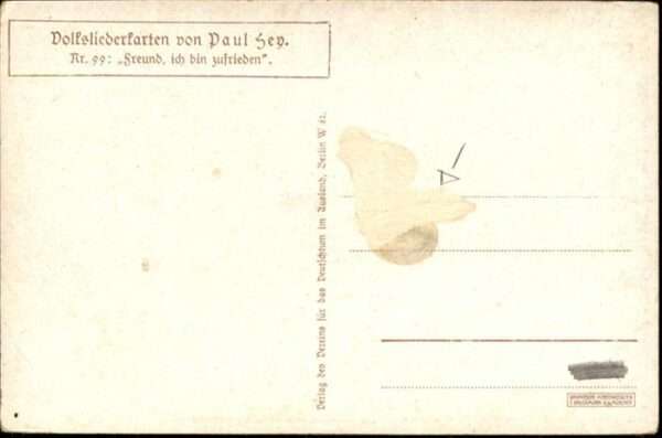 Hey Paul Nr. 99 Liederkarte Freund ich bin zufrieden – Bild 2