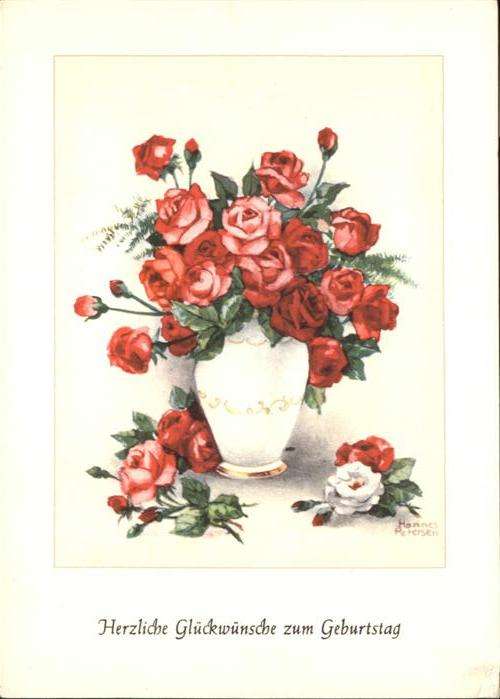 Geburtstag Rosen Künstler Hannes Petersen