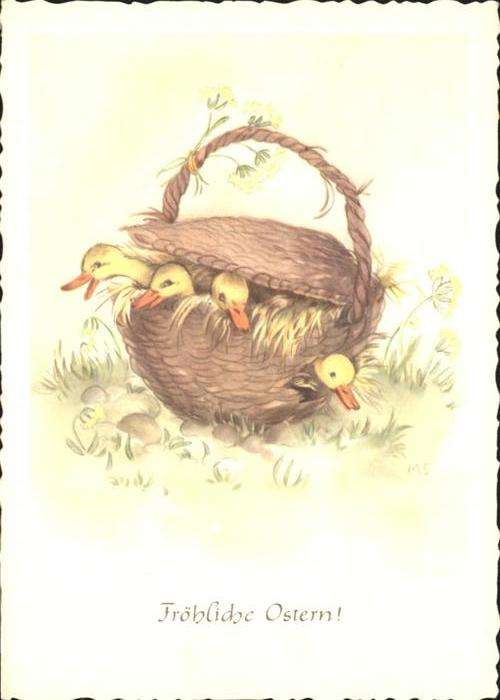 Ostern Easter Paques Küken Korb