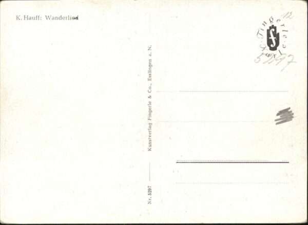 Kuenstlerkarte Hauff Kind Junge Künstler K. Hauff Wand – Bild 2