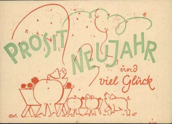 Neujahr Schweine