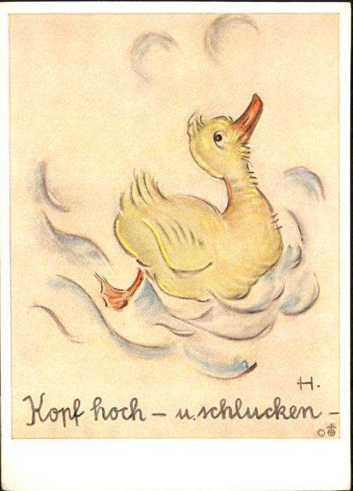 Voegel Ente Künstler B. Hummel