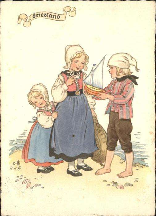 Trachten Friesland Künstler H. Helwig Goerke